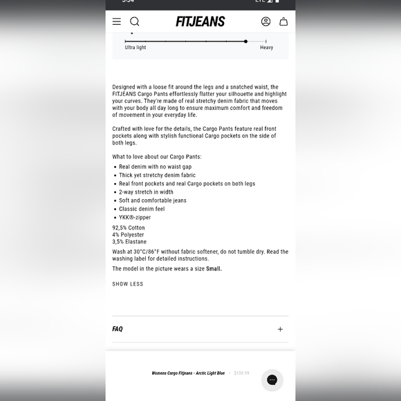 Women's Fitjeans Khaki/Green XXS - Picture 3 of 3